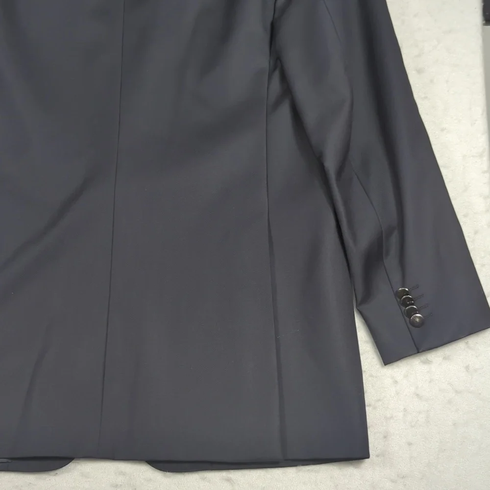 Ermenegildo Zegna Roma‎ Wool Metal Button Double Vented Mens Sport Coat 54 L